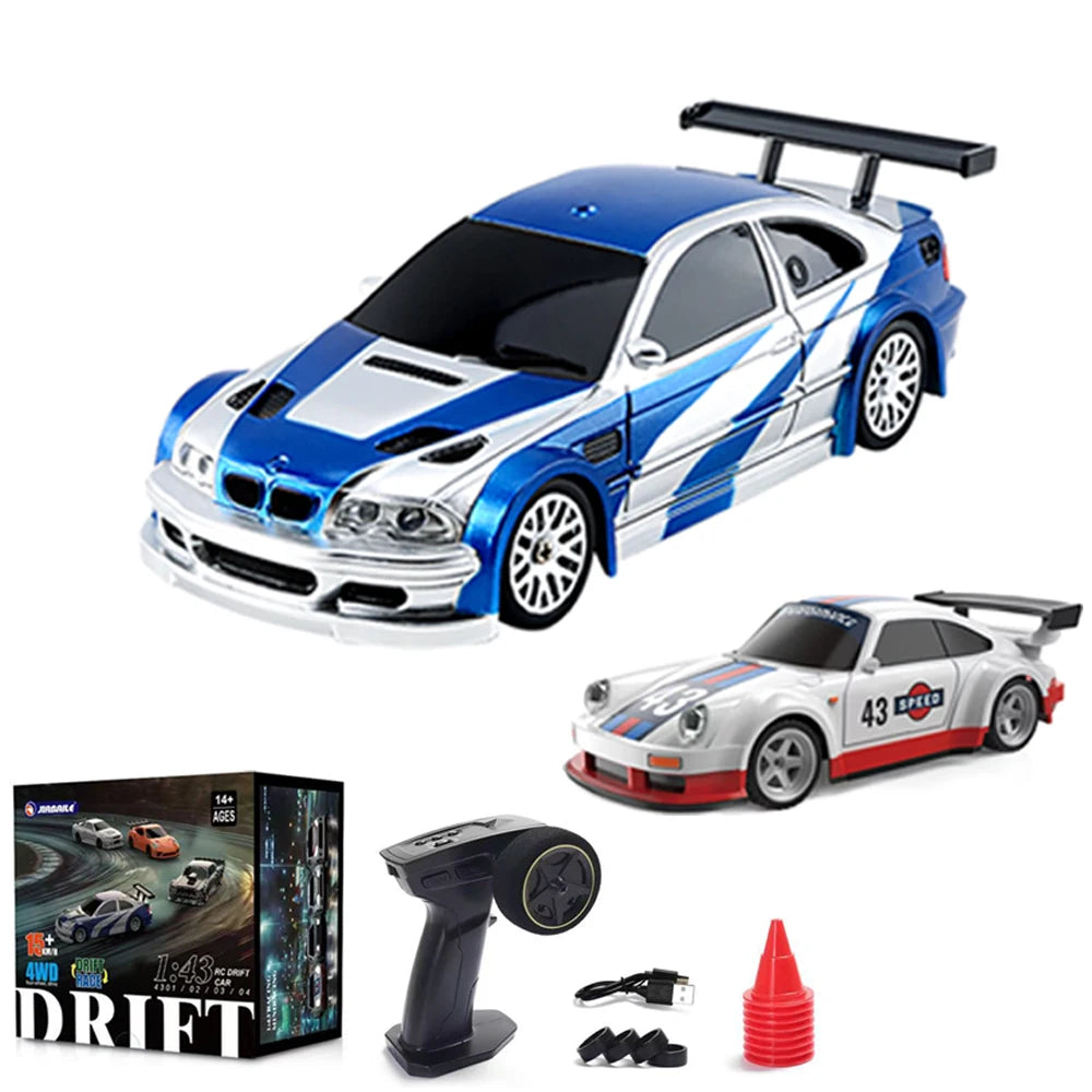 1/43 RC Car 2.4G Mini Remote Control Racing Drift Car with 4WD Off-Road