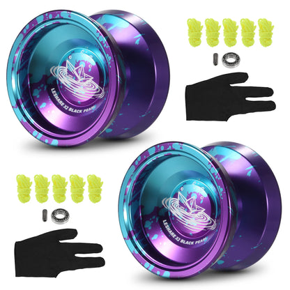 LESHARE Yoyo Ball - Aluminum Trick Yo-Yo with Bearing, Strings, and Gloves, Competitive Classic Toy Gift