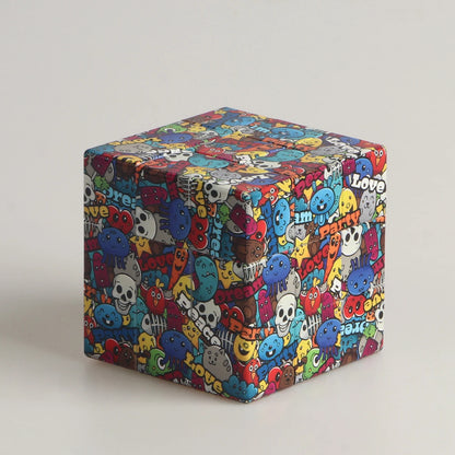 Magic Cube 3x3x3, Cartoon Alien Dollar Graffiti UV, Fun Stress Relief Puzzle, Professional Smooth Speed Game, Children's Toy Gift