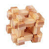 Wooden Kongming Lock Puzzle Lu Ban 3D Brain Teaser Montessori Puzzle for Kids & Adults
