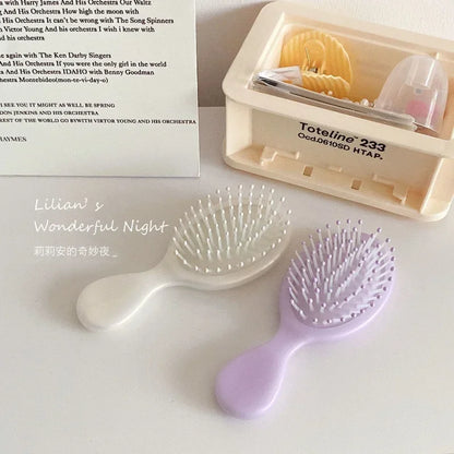1 Piece Small Toddler Girl Hair Brush - Solid Color Massage Air Cushion Comb for Kids - Lovely Hair Care Tool