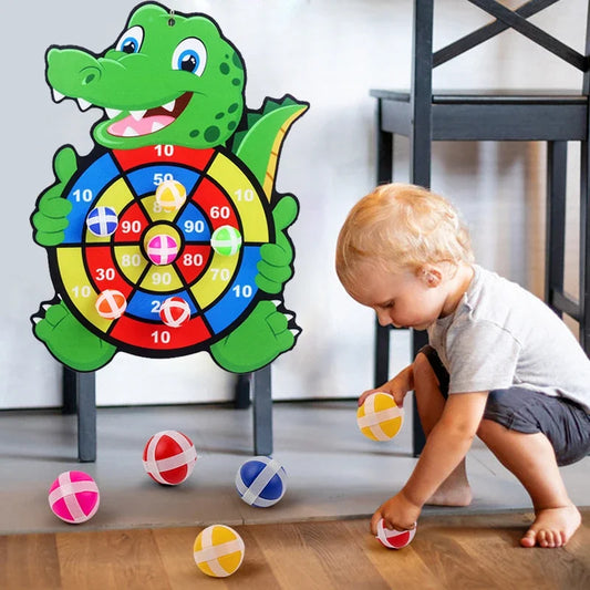 Educational Dart Board Toy – Sticky Ball Dart Game for Kids, Montessori Indoor Sports for Ages 3-7