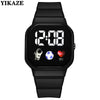 LED Digital Sports Watch for Kids Boys and Girls Football Silicone Casual Electronic Wristwatch