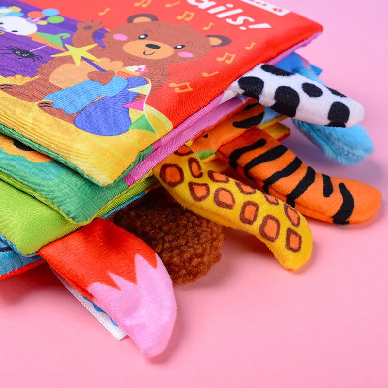 New 3D Visual Tail Cloth Book - Baby Tear-Resistant, Biteable Cognitive Tool, Interactive Parent-Child Fun, Toddlers Enlightenment Toys