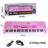 Chriyungel Kids Electronic Piano Keyboard with Microphone – 61/37 Keys Organ Musical Instrument Toy, Ideal Gift for Beginner Children