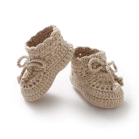 Handmade Knitted Baby First Walkers – 0-1Y Unisex Soft Bottom Cotton Anti-Slip Toddler Sneakers