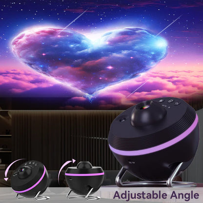 12-in-1 Galaxy Star Projector with Meteor Ultra Clear Rotary Space Ball Night Light Planetarium Lamp for Kids