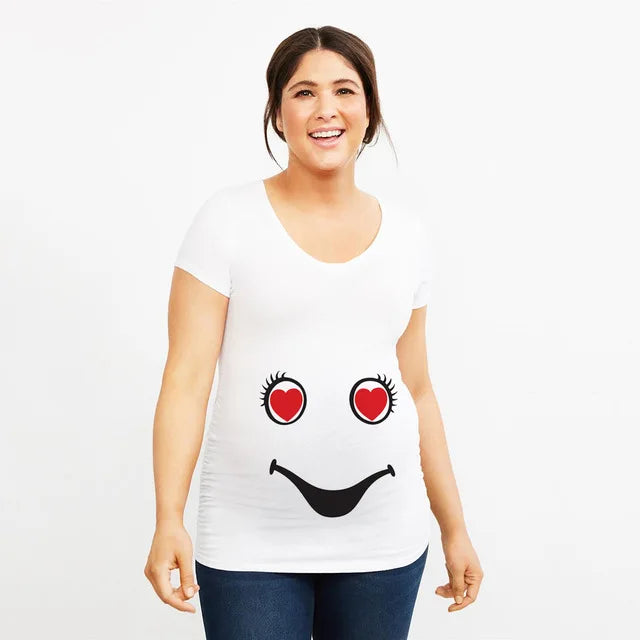 Loading Women Maternity T-Shirt | Short Sleeve Pregnancy Funny Tops | Maternity Clothes | Hot Sale Drop Ship