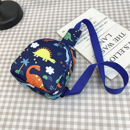 Children's Cute Dinosaur Shoulder Bag – Casual Nylon Messenger Bag, Coin Purse for Baby Girls & Boys, Small Chest Handbag for Kids - Kidzy Market