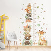 3-Pack Cartoon Animal Height Ruler Wall Stickers - Waterproof Removable PVC Growth Chart for Kids Room, Nursery & Playroom