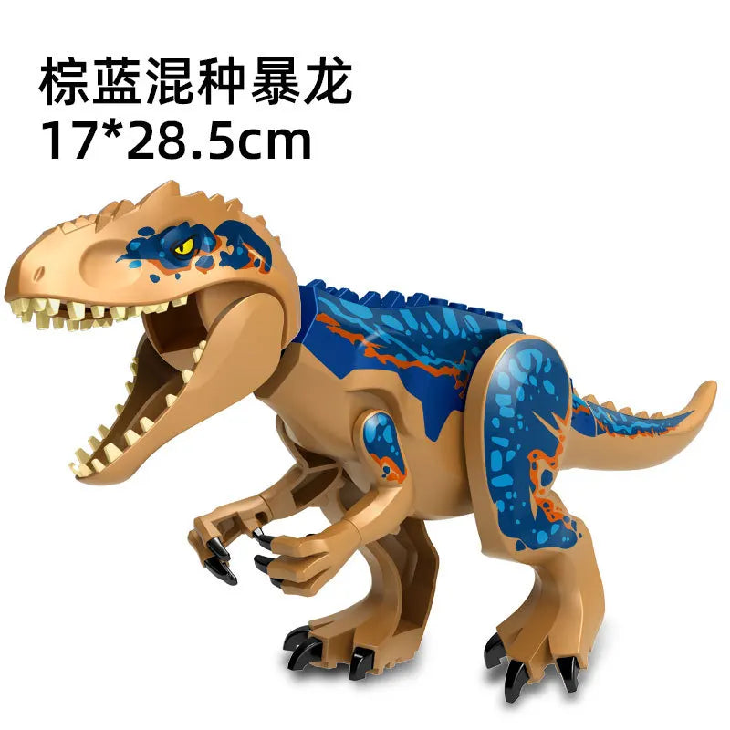 Jurassic World 3 Brutal Raptor Building Blocks – Tyrannosaurus, Indominus, and I-Rex Dinosaur Toy for Kids