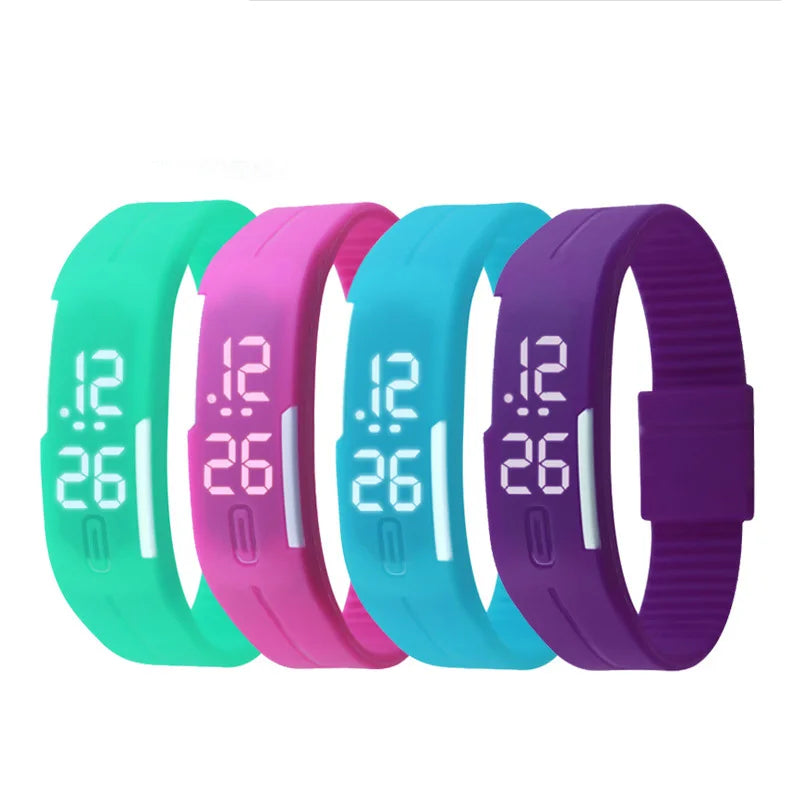 Sport Digital Children’s Watch with Silicone Strap LED Display for Kids Girls and Boys Wristwatch