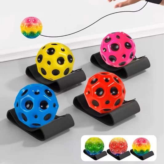 Outdoor Sports Wrist Moon Stone – High Elastic Rebound Rope, Decompression Fitness Ball Toy for Children & Elderly