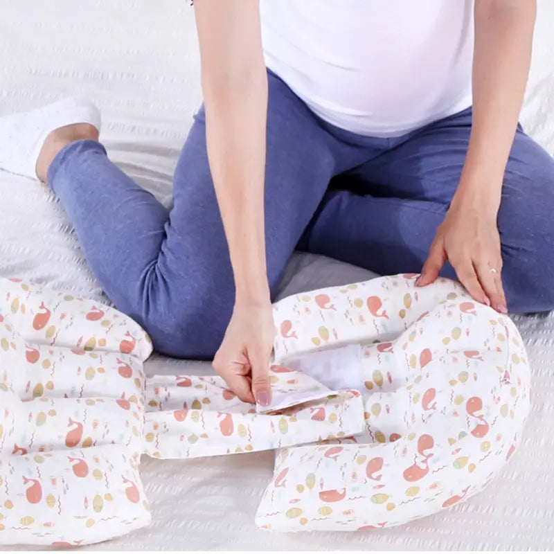 New Cotton Waist Maternity Pillow for Pregnant Women, U-Shaped Full Body Pregnancy Pillow, Pregnancy Cushion Pad