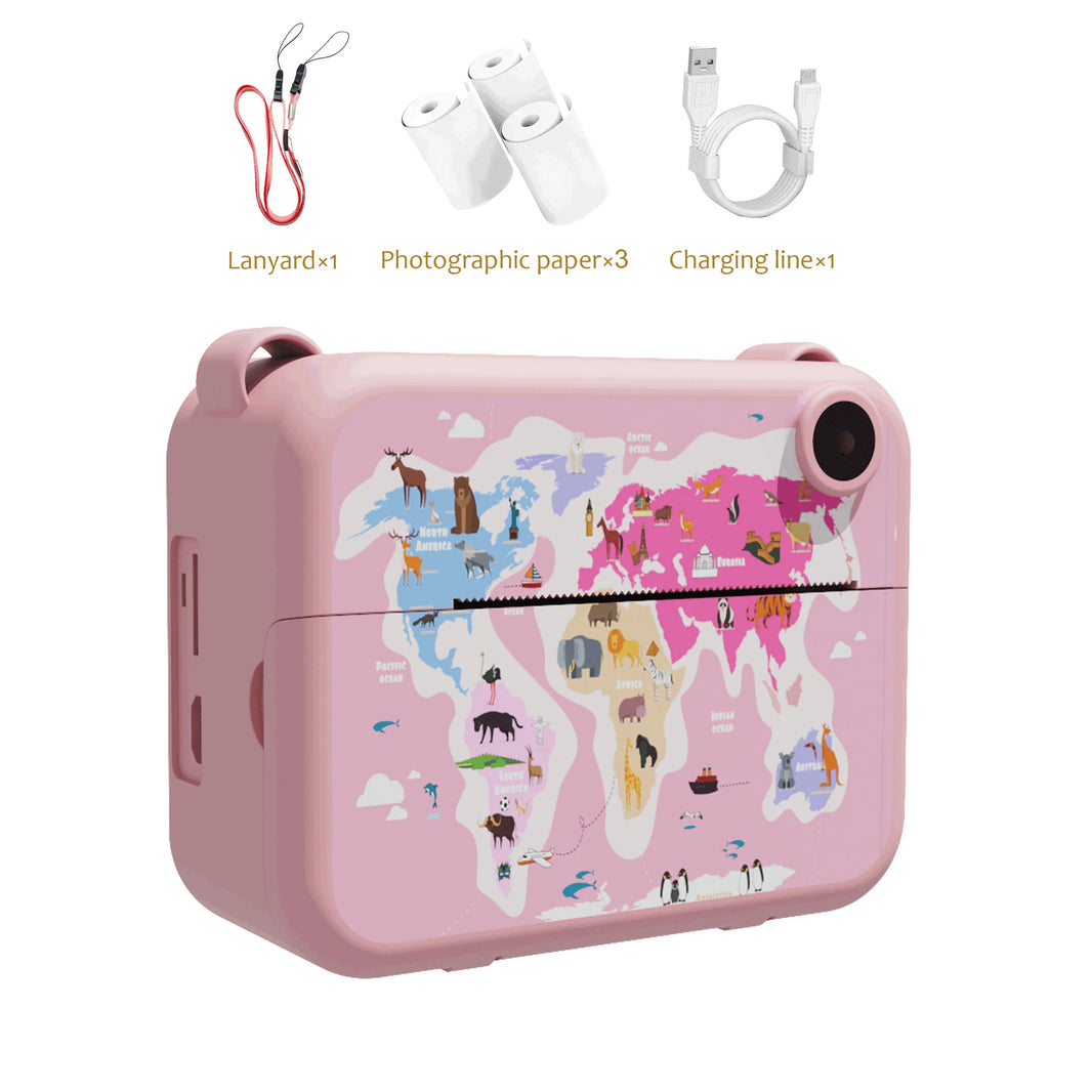 Digital Kids Instant Print Camera with Mini Thermal Printer, Photography Toy, Holiday Gift