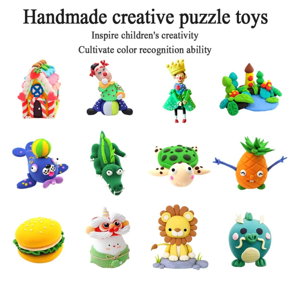 Fluffy Slime Clay Kit - Air Plasticine Toy for Children, Big Size Kids Birthday Gift Set, Soft Slime Plasticine Games