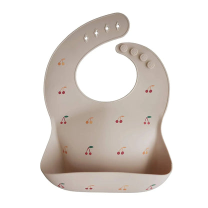 Baby Bibs Ins Style Print Waterproof Soft Silicone Baby Feeding Stuff Cute Pattern Kids Girl Boy Toddler Adjustable Children Bib - Kidzy Market