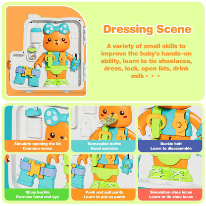 Musical Busy Board for Toddlers – Skills Development Educational Toy, Montessori Toy Gift for Children Ages 1-3