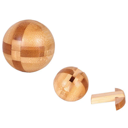 Wooden Kong Ming Lu Ban Lock – Montessori 3D IQ Puzzle for Kids and Adults