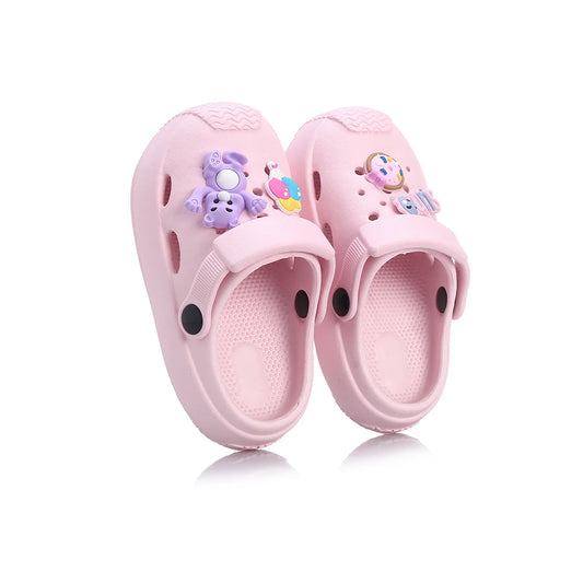 Summer Children’s Hole Slippers – Girls’ Fashion Flower Sandals, Soft Bottom Kids’ Beach Shoes, Toddler Home Slippers