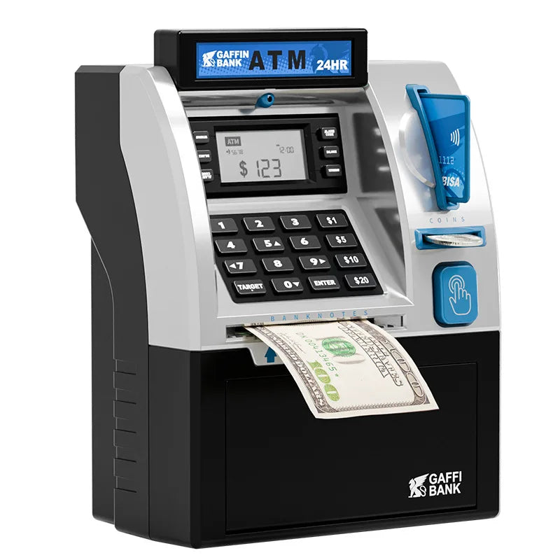 Electronic Piggy Bank ATM Password Money Box Coin and Cash Saving Box Credit Card Coin Counting Automatic Deposit Christmas Gift
