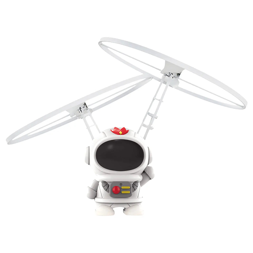 Hand-Controlled Flying UFO Drone Toy – Luminous Astronaut Mini RC Aircraft (17 x 10 x 12 cm / 6.69 x 3.94 x 4.72 in) USB Rechargeable Indoor & Outdoor Toy for Kids
