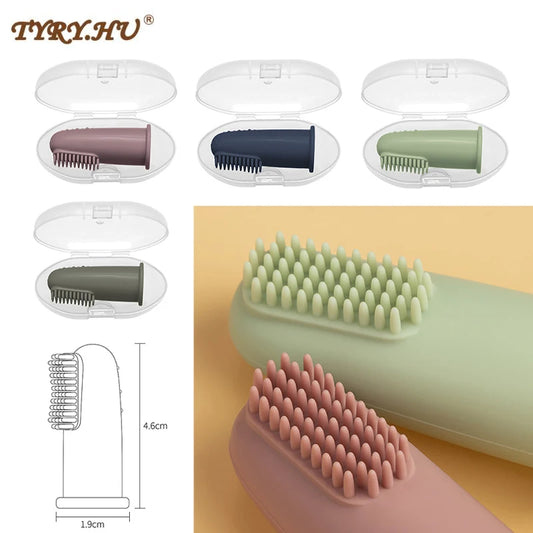 Baby Soft Finger Toothbrush - BPA-Free Food Grade Silicone Infant Oral Care Brush