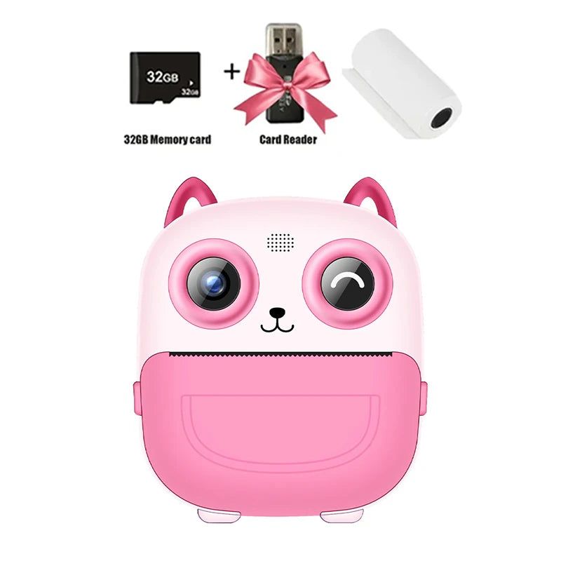 Children's Digital Camera with Instant Thermal Print, Photo and Video, Includes 32GB Memory Card