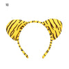 Plush Animal Ears Headband – Cartoon Dog Zebra Tiger Hairband, One Size for Kids & Adults, Cosplay Party Accessory