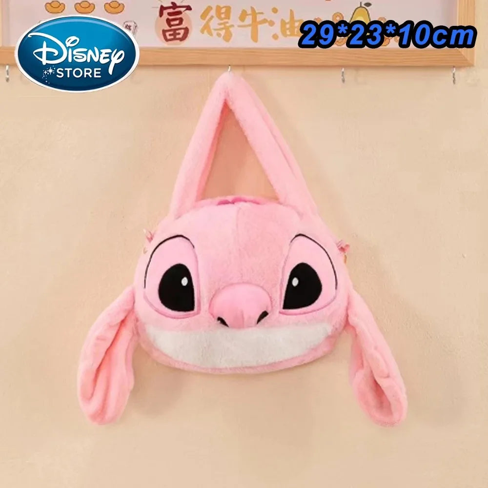 Disney Plush Backpack – Blue Stitch Large Capacity Cartoon School Bag for Kids