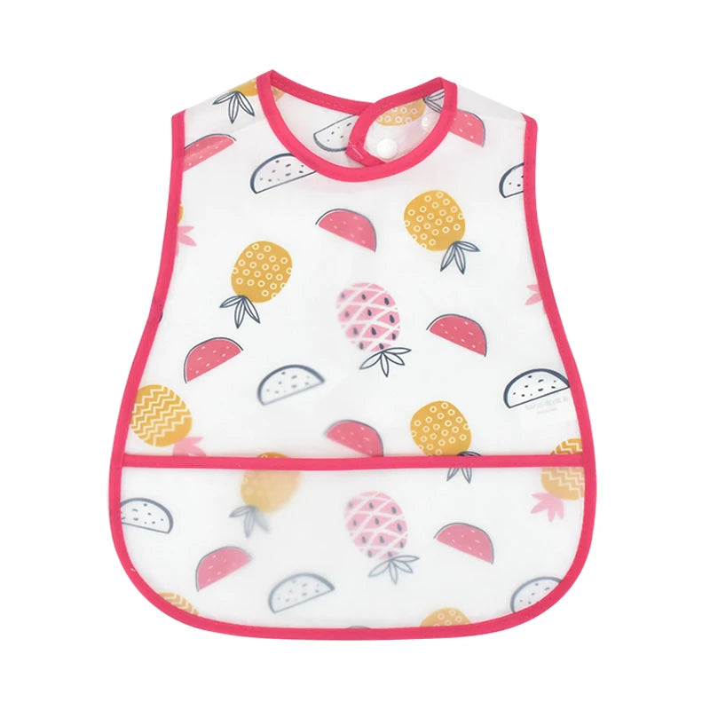 2023 New Cartoon Pattern EVA Waterproof Baby Bibs – Adjustable Feeding Apron with Pocket for Kids, Baby Burp Cloths - Kidzy Market