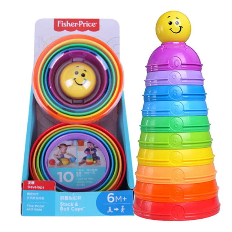 Baby Stacking Cup Rainbow Number Sorting Montessori Toy