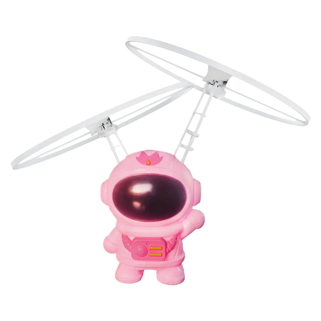 Hand-Controlled Flying UFO Drone Toy – Luminous Astronaut Mini RC Aircraft (17 x 10 x 12 cm / 6.69 x 3.94 x 4.72 in) USB Rechargeable Indoor & Outdoor Toy for Kids