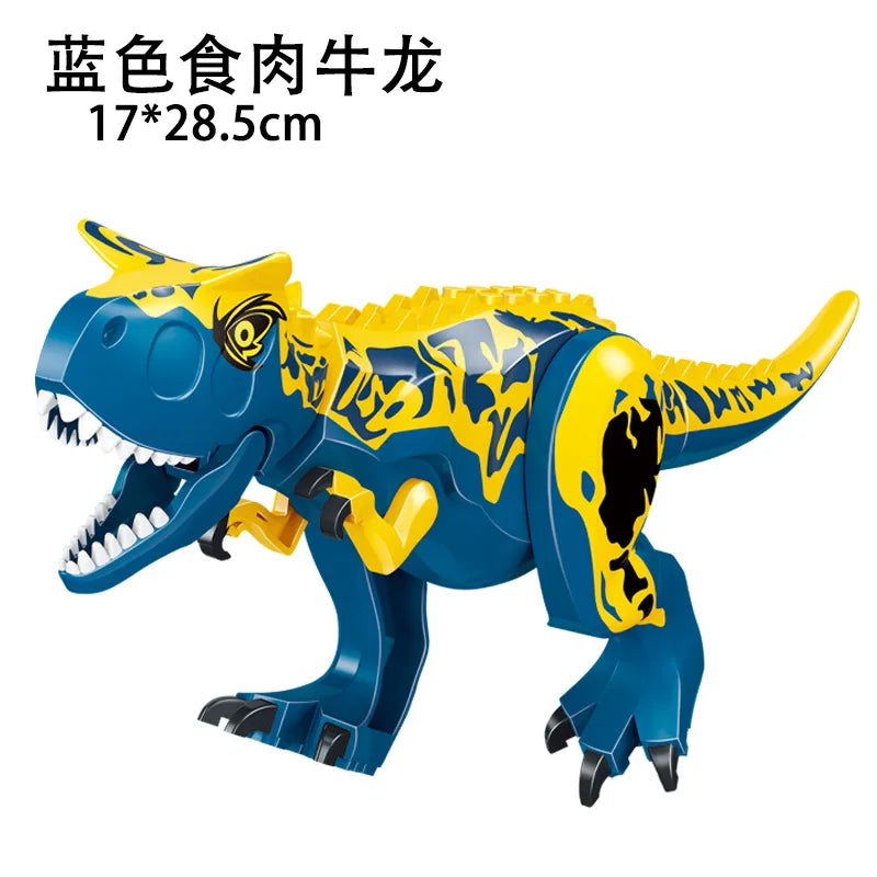 Jurassic World 3 Brutal Raptor Building Blocks – Tyrannosaurus, Indominus, and I-Rex Dinosaur Toy for Kids