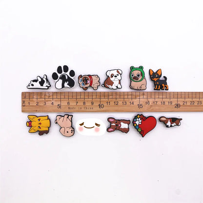 1-Pc Dog Shoe Charm PVC – Bulldog, Labrador, Beagle, Pug Shoe Buckle Accessory for Crocs, Bags & Wristbands
