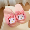 Sanrio Cinnamoroll Plush Slippers with Movable Ears — Kawaii Kuromi & Melody Cotton Indoor Slippers, Unisex Non‑Slip Cozy House Shoes