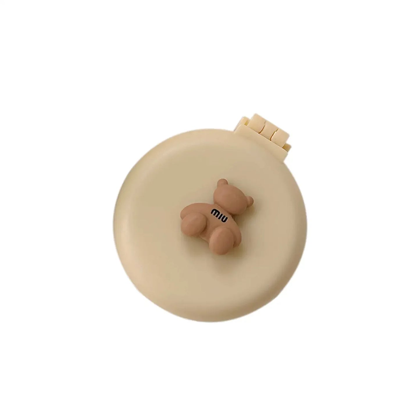 Mini Cartoon Bear Hair Brush with Mirror – Portable Massage Comb for Children, Cute Hair Comb for Kids