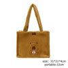 Kawaii Capybara Plush Backpack for Women Cute Cartoon Crossbody Tote Bag with Zipper