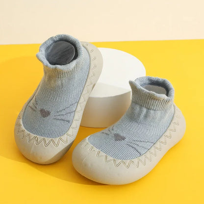 Cute Kids Boy Girl Shoes Soft Rubber Sole Child Floor Sneakers Baby Booties Toddler First Walker