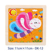 11cm (4.33in) Kids Wooden Jigsaw Puzzle – Cartoon Animal and Vehicle Montessori Educational Toy