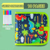 Erasable Doodle Book for Kids – Reusable Drawing Pads with 12 Watercolor Pens, Preschool Writing and Painting Toy, Travel Set