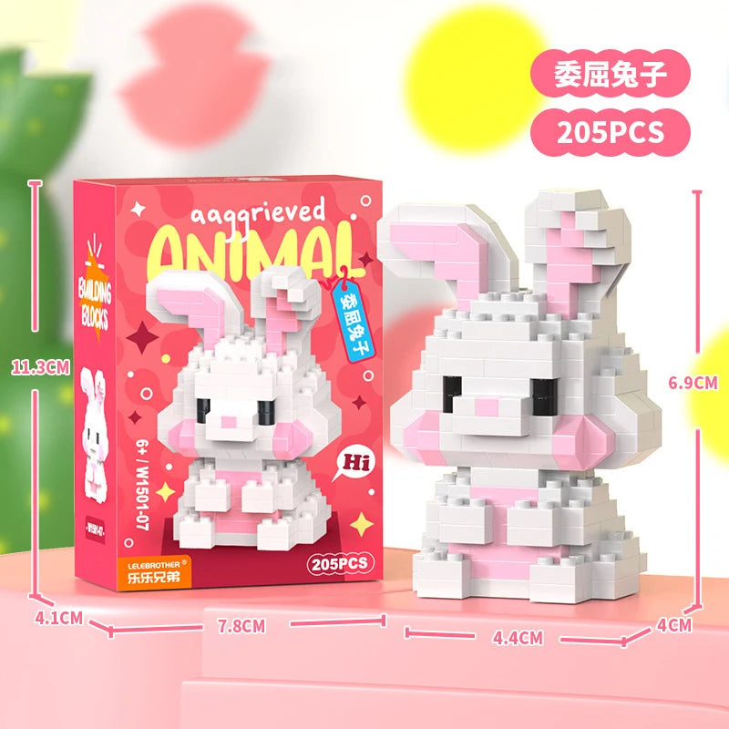 Adults Animals Micro Particle Building Blocks – Dog and Cat Mini Bricks Toy for Kids Ages 6 to 12