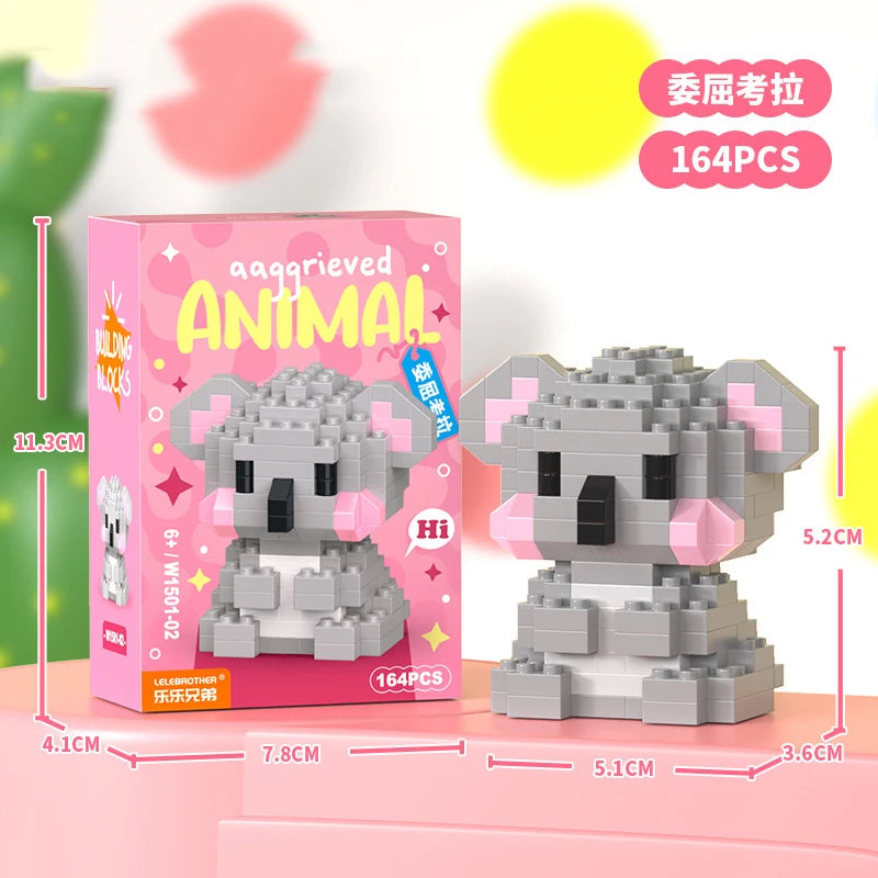 Adults Animals Micro Particle Building Blocks – Dog and Cat Mini Bricks Toy for Kids Ages 6 to 12