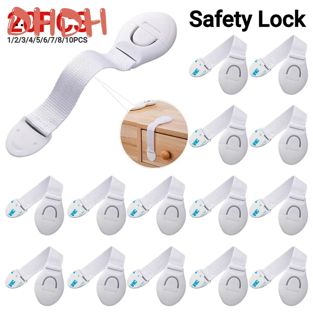 1-20PCS Child Safety Lock Baby Safety Protection Drawer Door Cabinet Lock Plastic Protection Kids Safety Door Lock