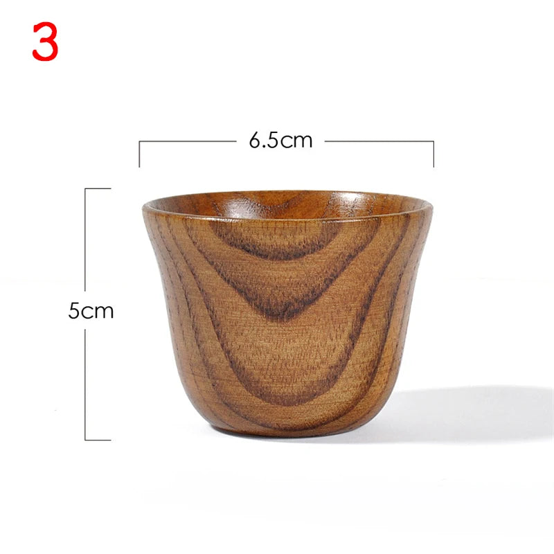 Handmade Spruce Wood Big-Belly Cup — Rustic Wooden Beer, Tea & Coffee Mug (Brown)