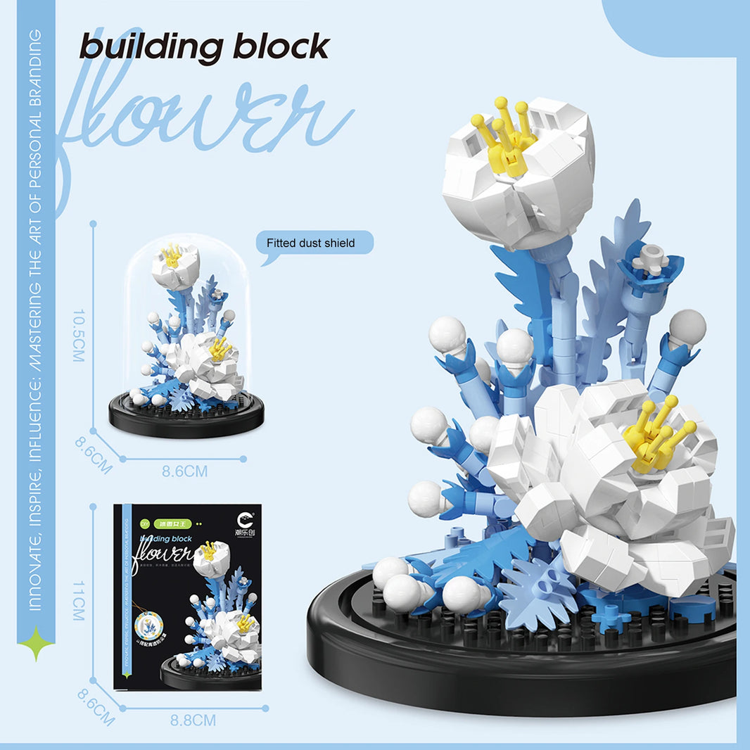 DIY Micro Flower Building Blocks – Mini Bricks Eternal Flowers Home Decoration Puzzle Toy