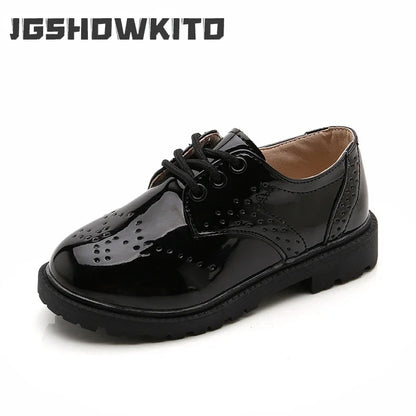 New Spring Summer Autumn Kids Shoes – British Style Casual PU Leather Sneakers for Boys & Girls