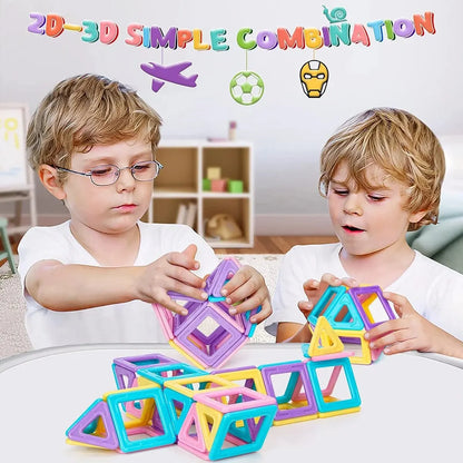 Big Magnetic Blocks Designer Construction Set for Kids