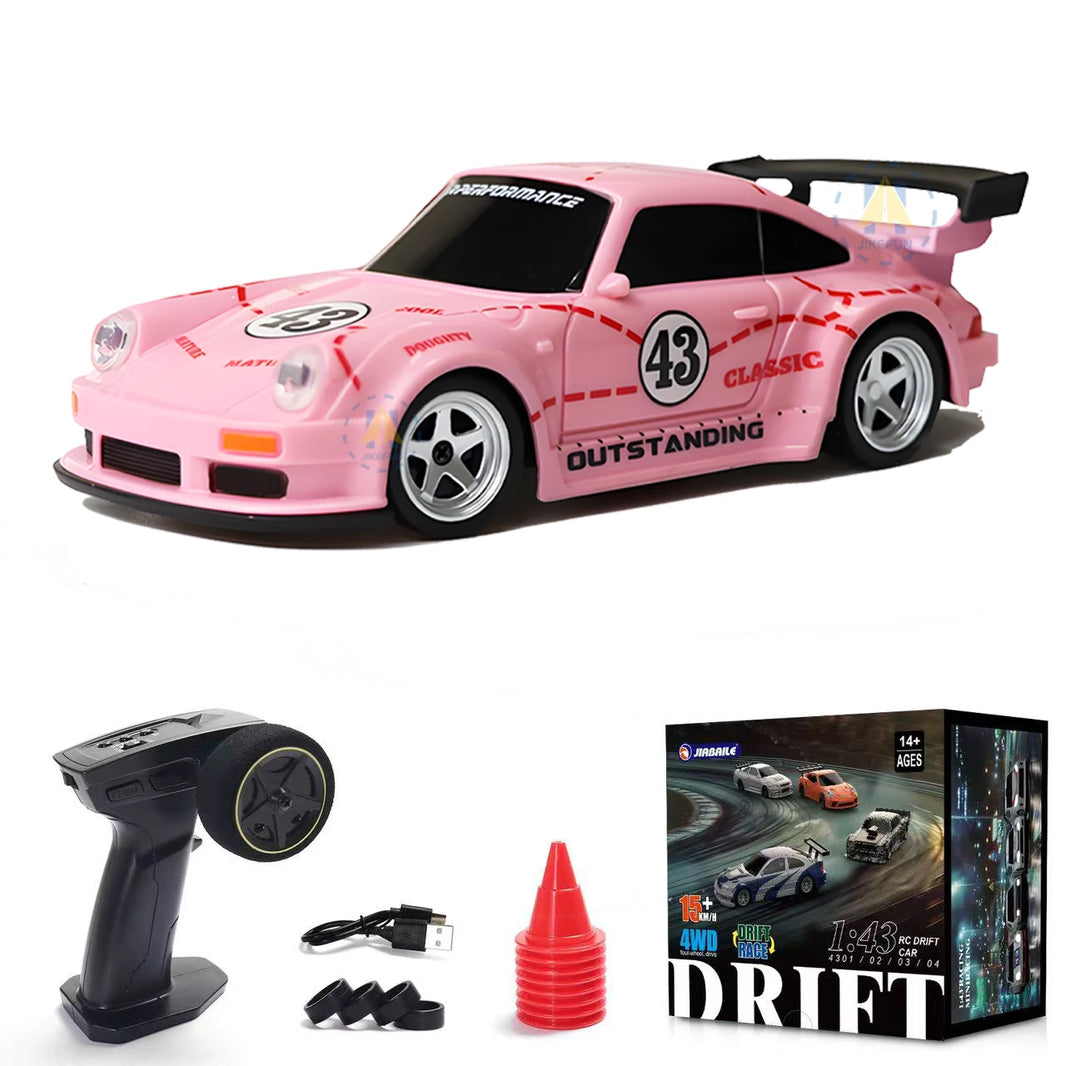 1/43 RC Car 2.4G Mini Remote Control Racing Drift Car with 4WD Off-Road