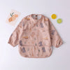 Baby Toddler Long Sleeve Waterproof Art Smock Feeding Bib with Pocket – Scarf Apron, Burp Cloth & Bandana Bib for Boys and Girls - Kidzy Market
